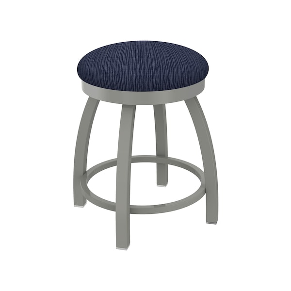 18" Swivel Vanity Stool, Nickel Finish, Graph Anchor Seat